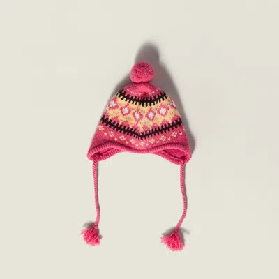 Miu Miu Wool Hat In Pink