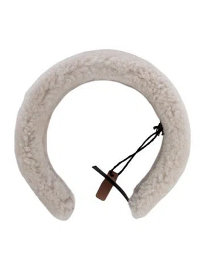 Pre-owned Miu Miu Wool Headband W/tags In White