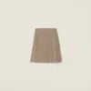 Miu Miu Wool Knit Skirt In Brown