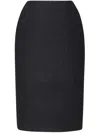 Miu Miu Longuette Skirt In Virgin Wool In Grey