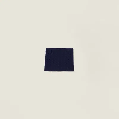 Miu Miu Wool Miniskirt In Blue
