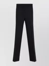 Miu Miu Wool Pants With Belt Loops And Pinstripes In Black