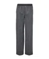 Miu Miu Wool Pants With Drawstring In Gray