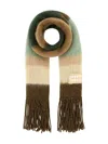 Miu Miu Wool Scarf With Fringes Accessories In Multi