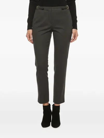 Pre-owned Miu Miu Wool Straight-fit Trousers In Gray