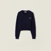 Miu Miu Wool Sweater In Blue