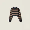 Miu Miu Wool Fairisle Sweater In Blue