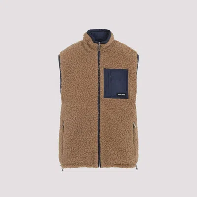 Miu Miu Wool Vest Jacket In Brown