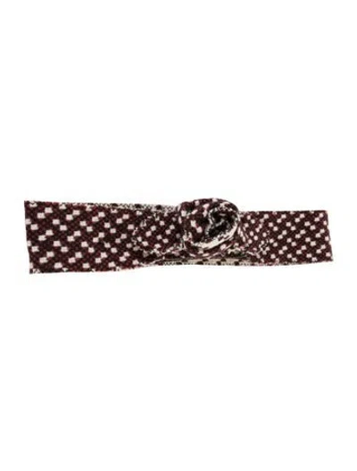 Pre-owned Miu Miu Wool Waist Belt In Red