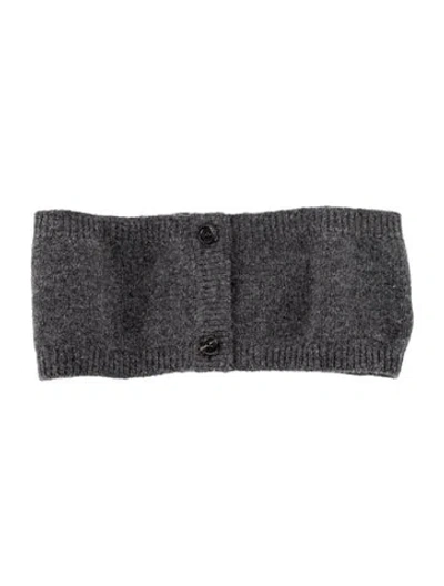 Pre-owned Miu Miu Wool-blend Headband In Gray