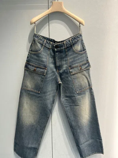 Miu Miu Work Jeans With Belt Loops In Blue