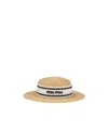 Miu Miu Woven Fabric Hat