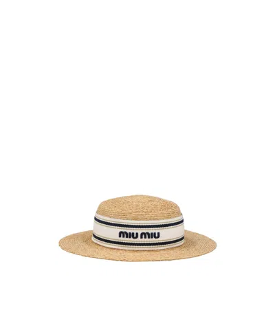 Miu Miu Woven Fabric Hat
