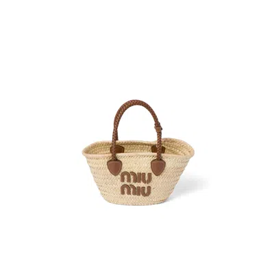 Miu Miu Woven Fabric Tote Bag