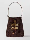 Miu Miu Woven Mini-bag Adjustable Strap In Brown