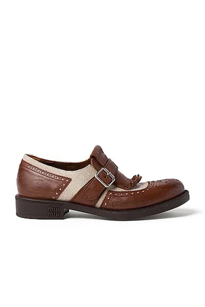 Miu Miu X Church's Shanghai Leather Derby Shoes In Multi