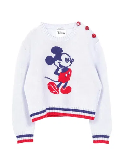 Pre-owned Miu Miu X Disney 2010s Mickey Mouse Sweater In Blue