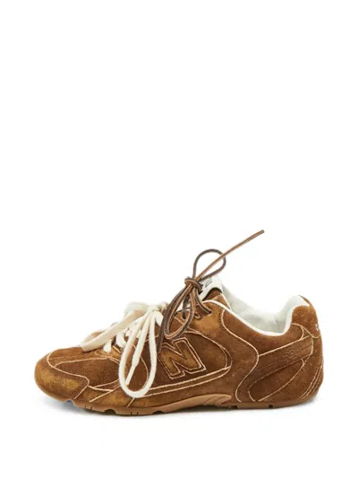 Pre-owned Miu Miu X New Balance 530 Sl Lace-up Sneakers In Brown
