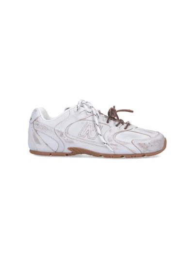 Miu Miu X New Balance 530 Sl Leather Sneakers In White