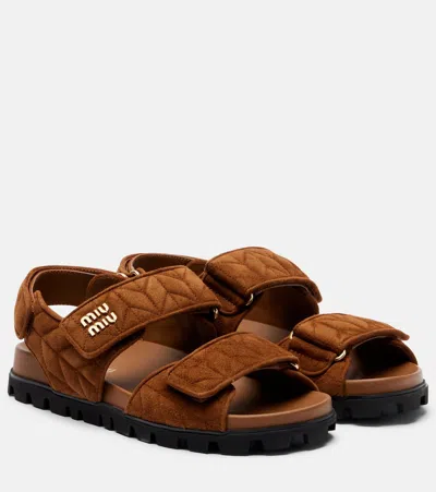 Miu Miu X New Balance 530 Sl Suede Sneakers In Multi