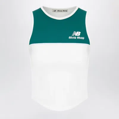Miu Miu X New Balance Mini Logo Technical Jersey Tank Top In Multi