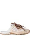 Miu Miu X New Balance Leather 530 Sl Mules In Neutrals