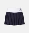 Miu Miu X New Balance Pleated Jersey Miniskirt In Blue