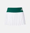 Miu Miu X New Balance Pleated Jersey Miniskirt In Green