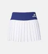 Miu Miu X New Balance Pleated Jersey Miniskirt In White