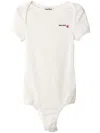 Miu Miu X Petit Bateau Slim Logo Bodysuit In White