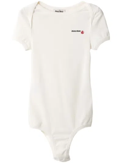 MIU MIU X PETIT BATEAU EMBROIDERED BODYSUIT