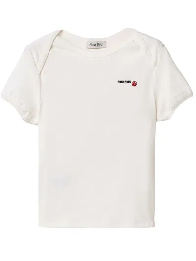 MIU MIU X PETIT BATEAU EMBROIDERED T-SHIRT