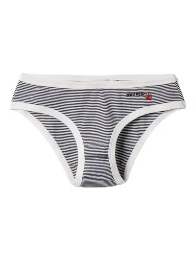 MIU MIU X PETIT BATEAU RIBBED JERSEY BRIEFS