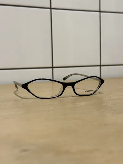 Pre-owned Miu Miu X Prada Miu Miu Bayonetta Glasses Vintage Frames Office Siren In Black