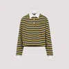 Miu Miu Contrast Collar Striped Cotton Polo