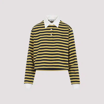 Miu Miu Yellow Long Sleeve Polo