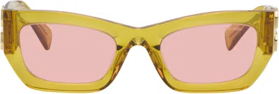 Miu Miu Yellow Miu Glimpse Sunglasses