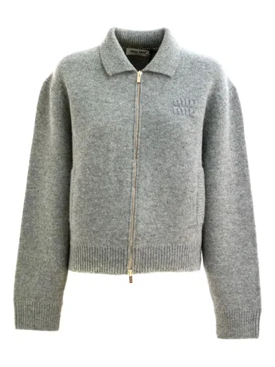 MIU MIU ZIP CARDIGAN