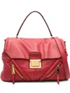 Miu Miu Zip-fastening Quilted Tote Bag In Red
