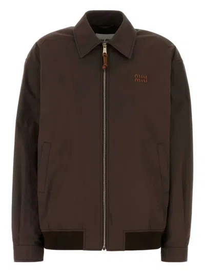 MIU MIU ZIP-FRONT CASUAL JACKET