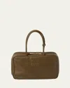 Miu Miu Zip Leather Top-handle Bag In F0244 Tundra