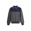 Miu Miu Womens Antracite Blu Asymmetric Jersey Polo Jacket Xs In Multi