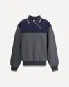 Miu Miu Womens Antracite Blu Asymmetric Jersey Polo Jacket Xs In Multi