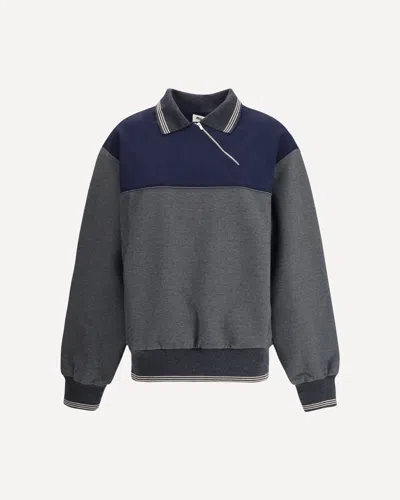 MIU MIU ZIP POLO SWEATSHIRT