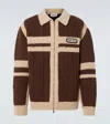 Miu Miu Zip-up Cashmere Cardigan In Brown