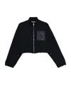 Miu Miu Zip Pocket Sweatshirt In Black