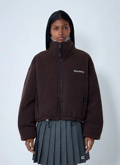 MIU MIU ZIP-UP FLEECE JACKET