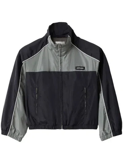 Miu Miu Zip-up Jacket In Blue
