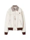 Miu Miu Zip-up Oversized Jacket In Neutral