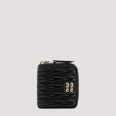 Miu Miu Zip Wallet Unica In Black